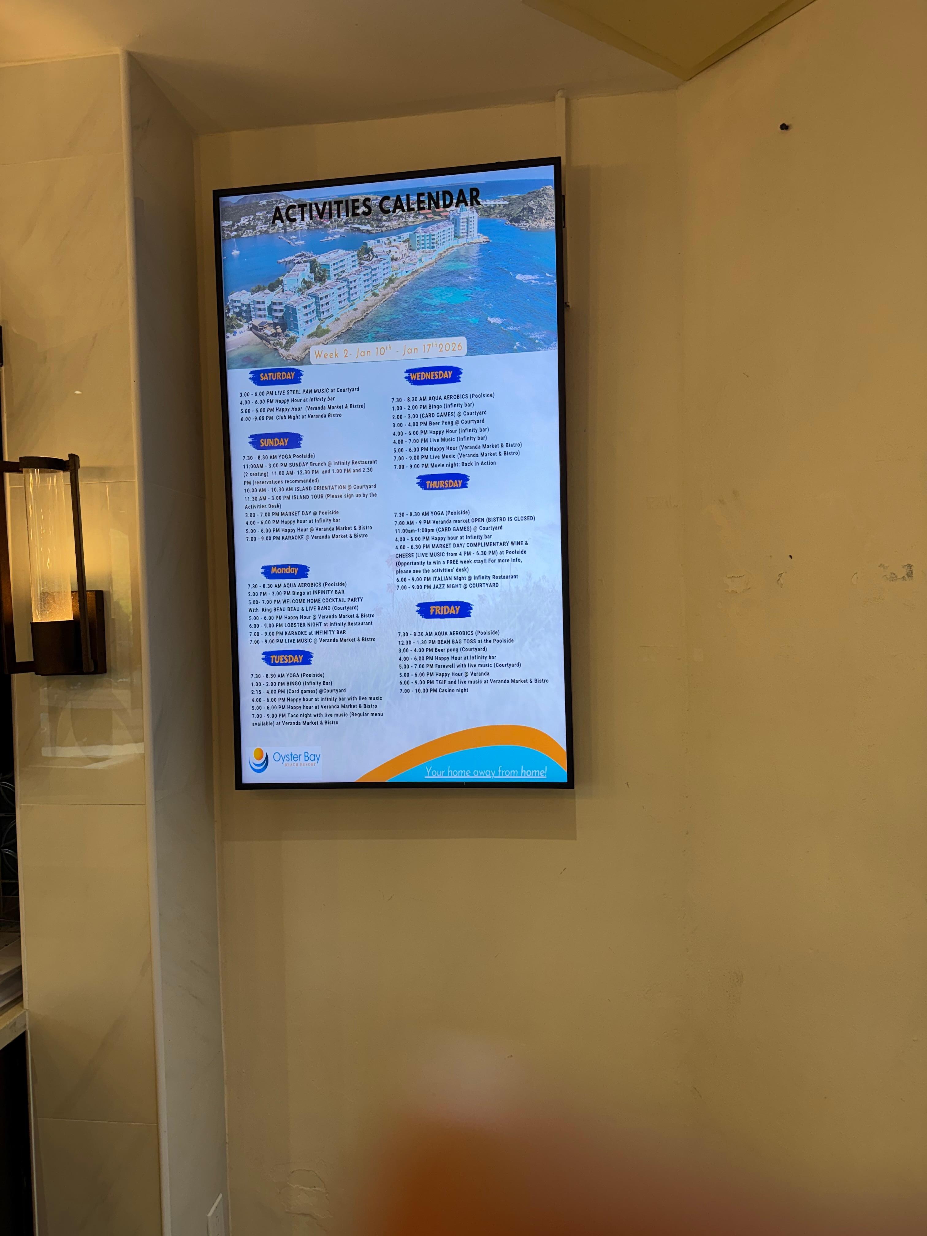 Activities at the resort 