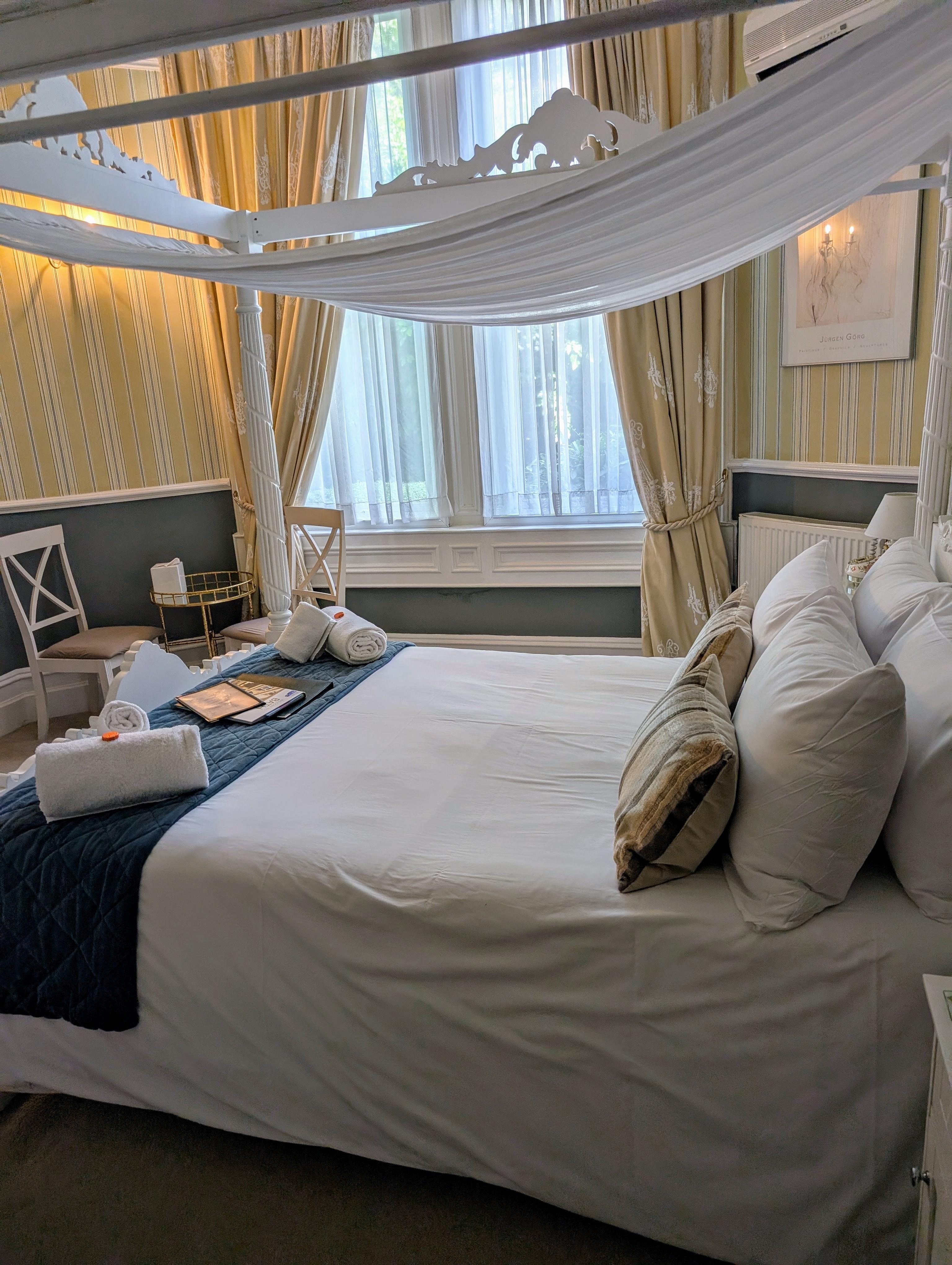 Actual photo of our room and the air conditioning had been put on, was so lovely on the hottest day of the year.