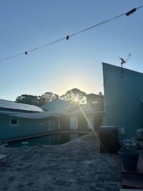 Back side of the property facing east.