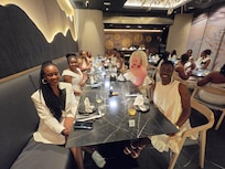 Dining at the Asian restaurant