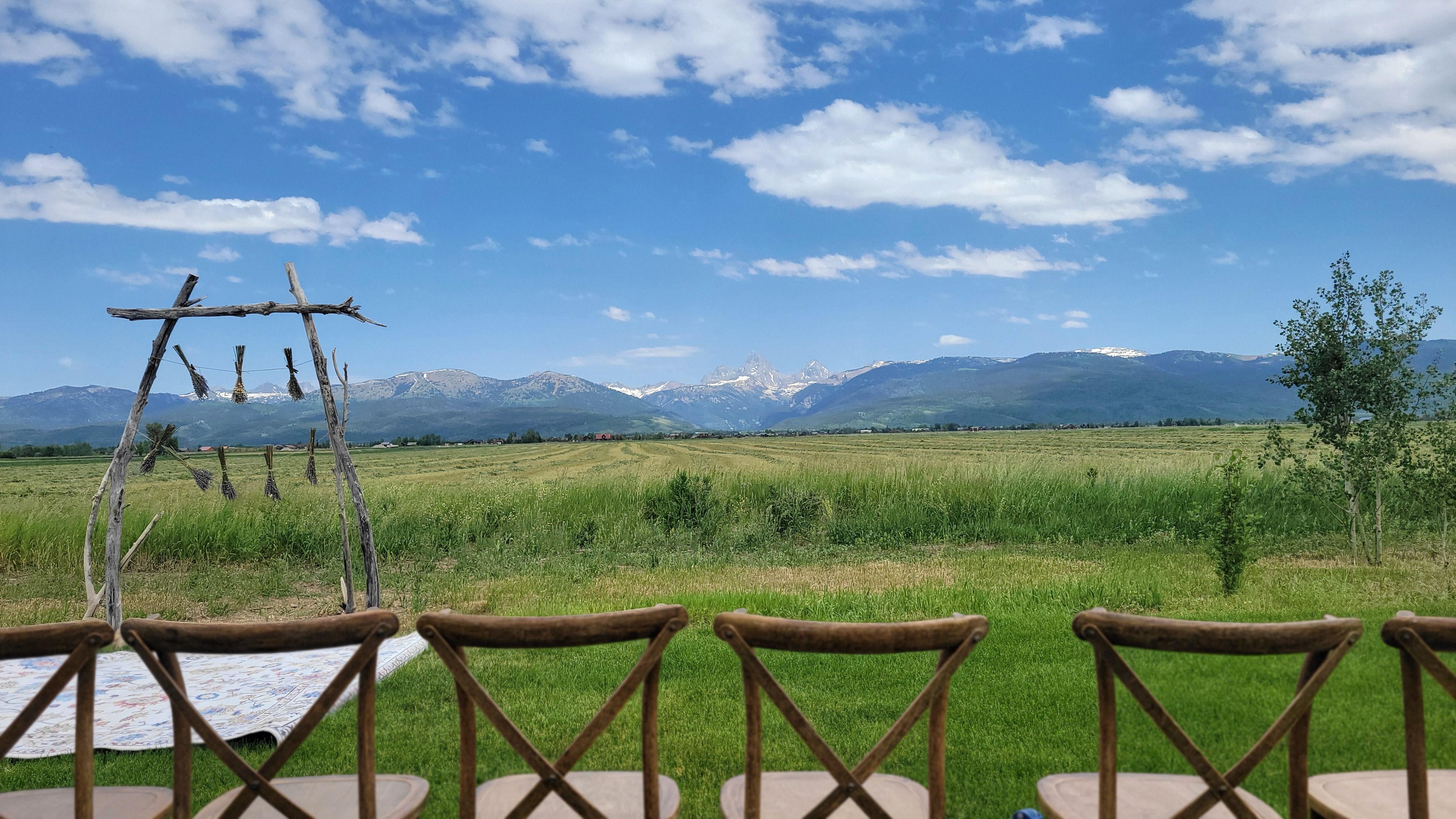 Just down the road at the reception. What a view!