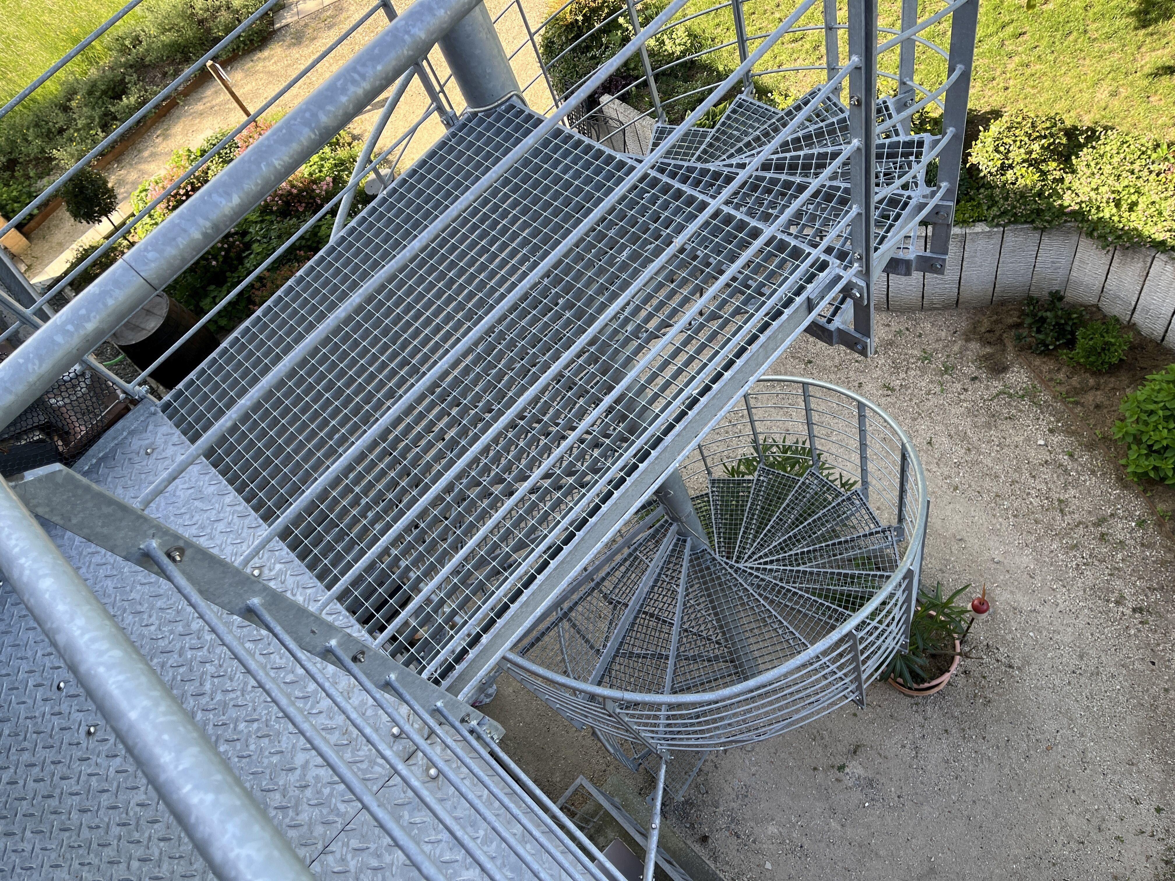 Feuertreppe von oben
