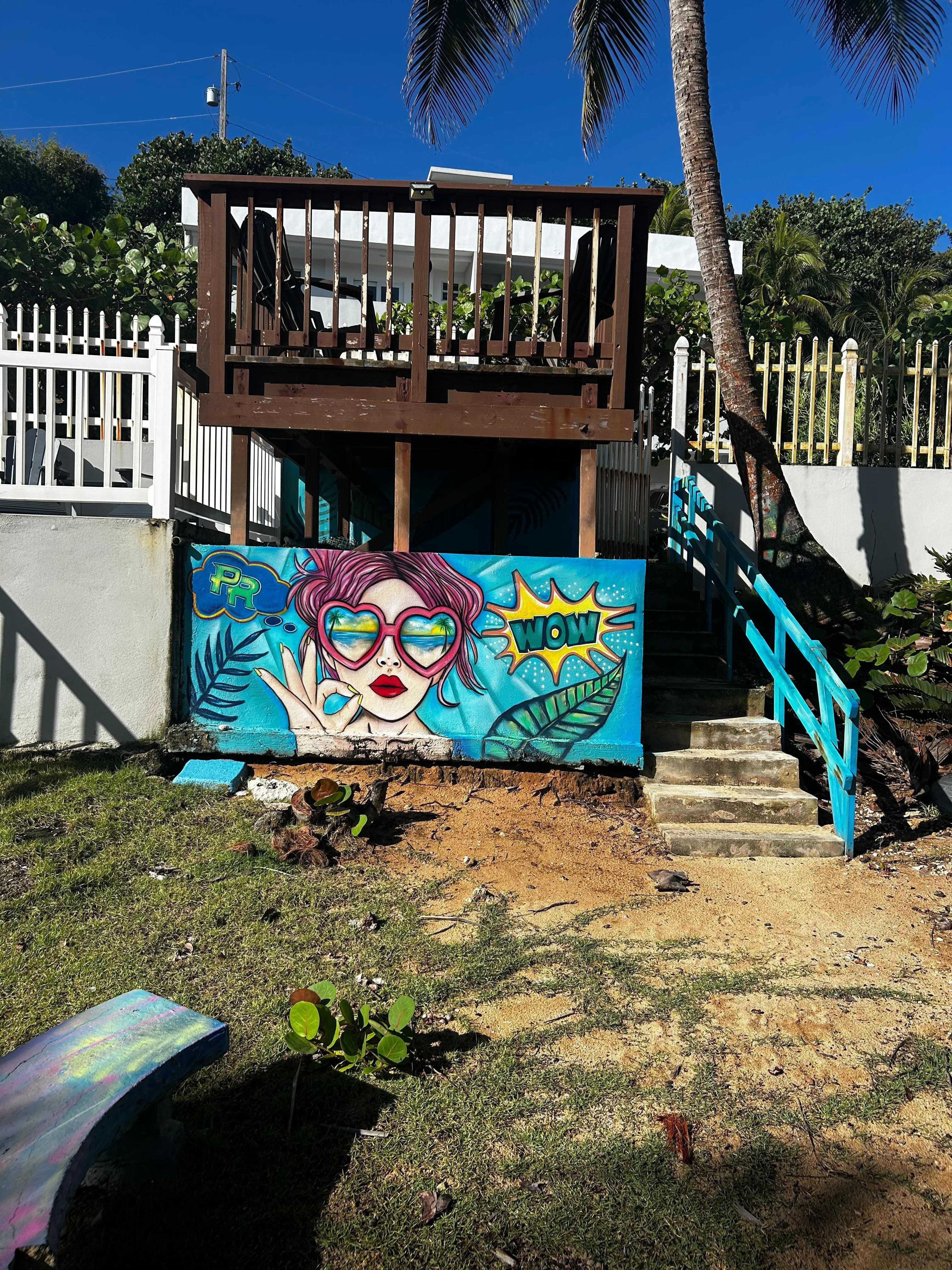 Mural on private courtyard