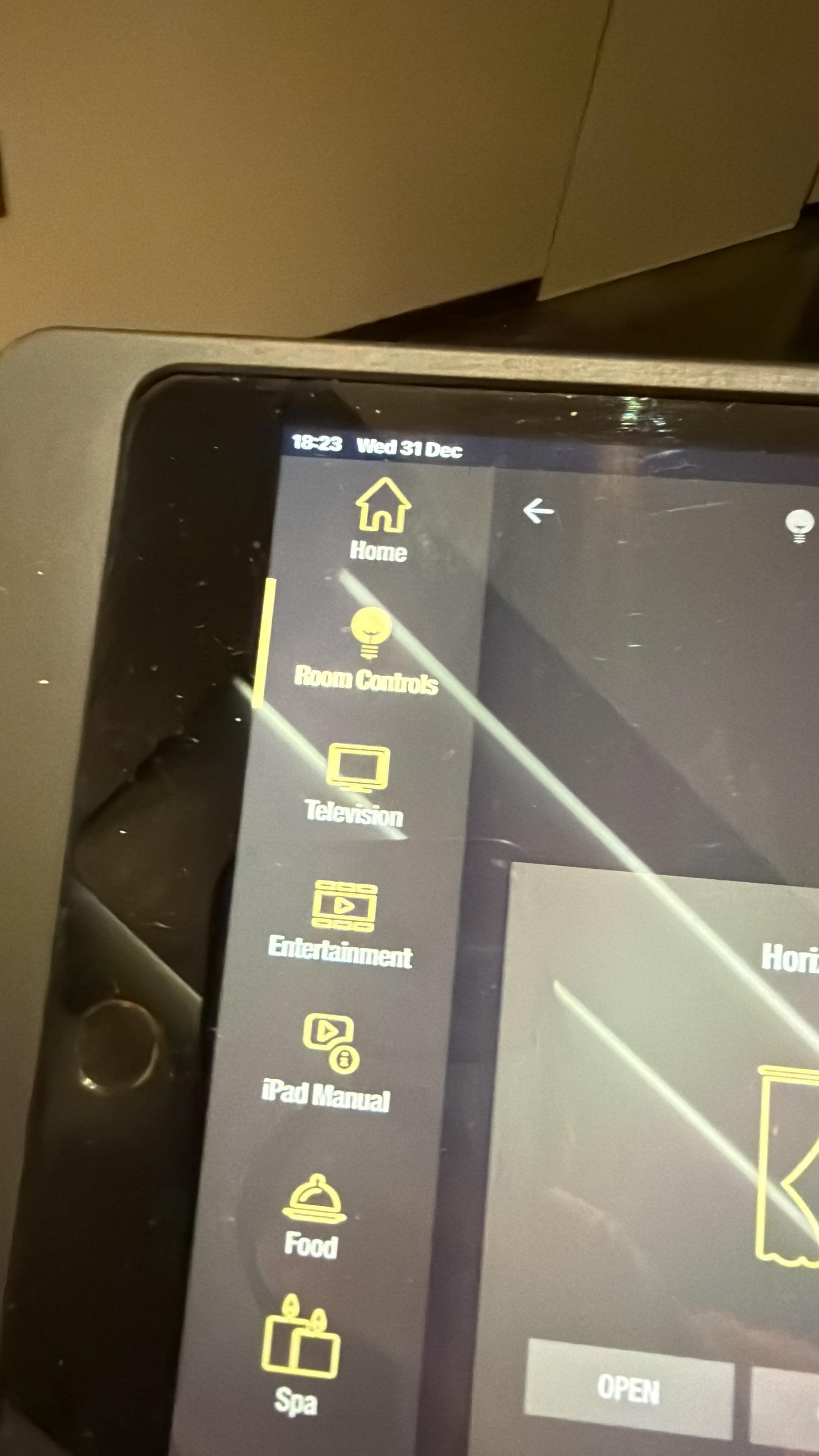 Tudo é controlado pelo iPad 