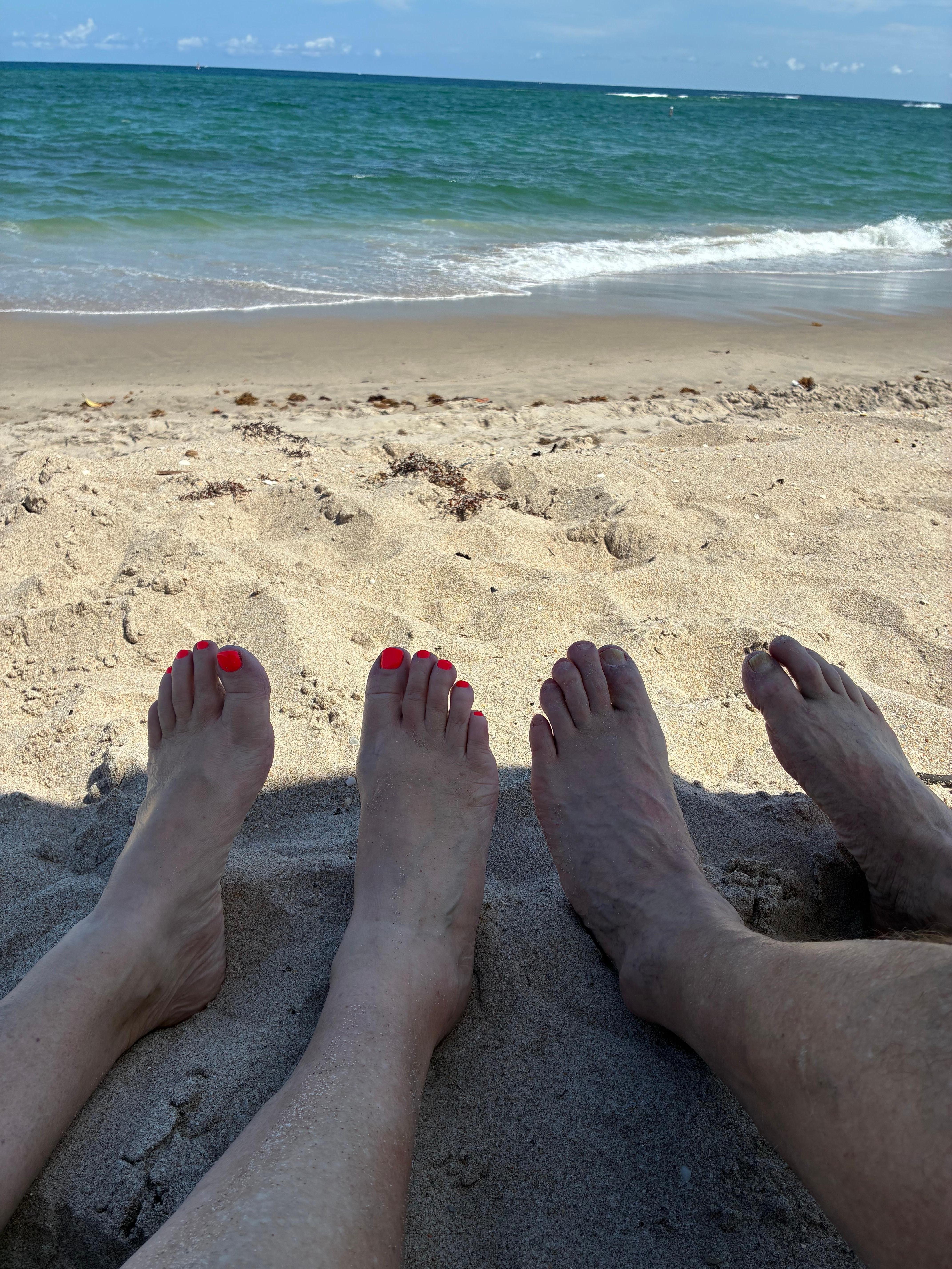 Relaxing by the beach