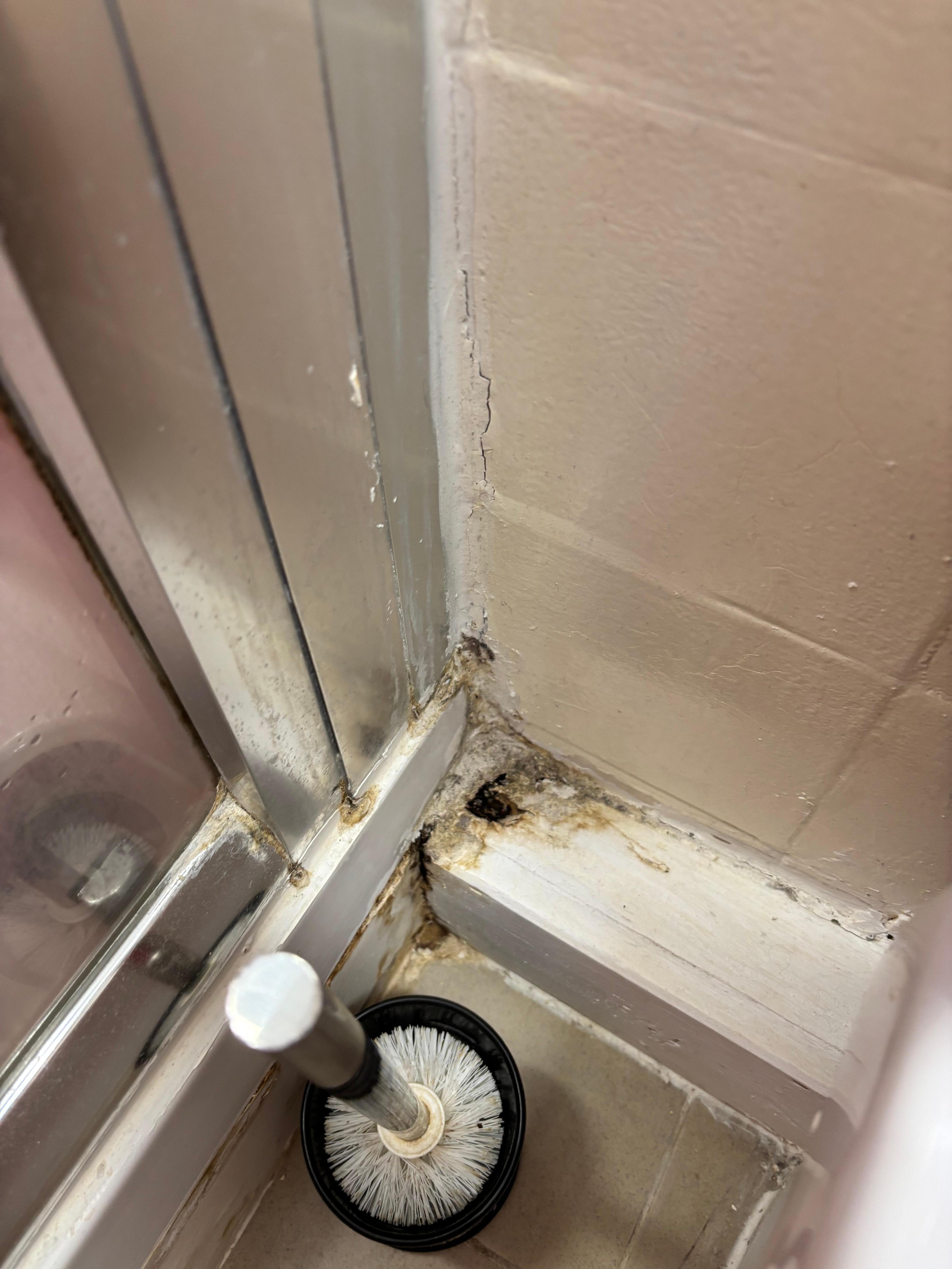 Ecke zwischen Dusche und WC