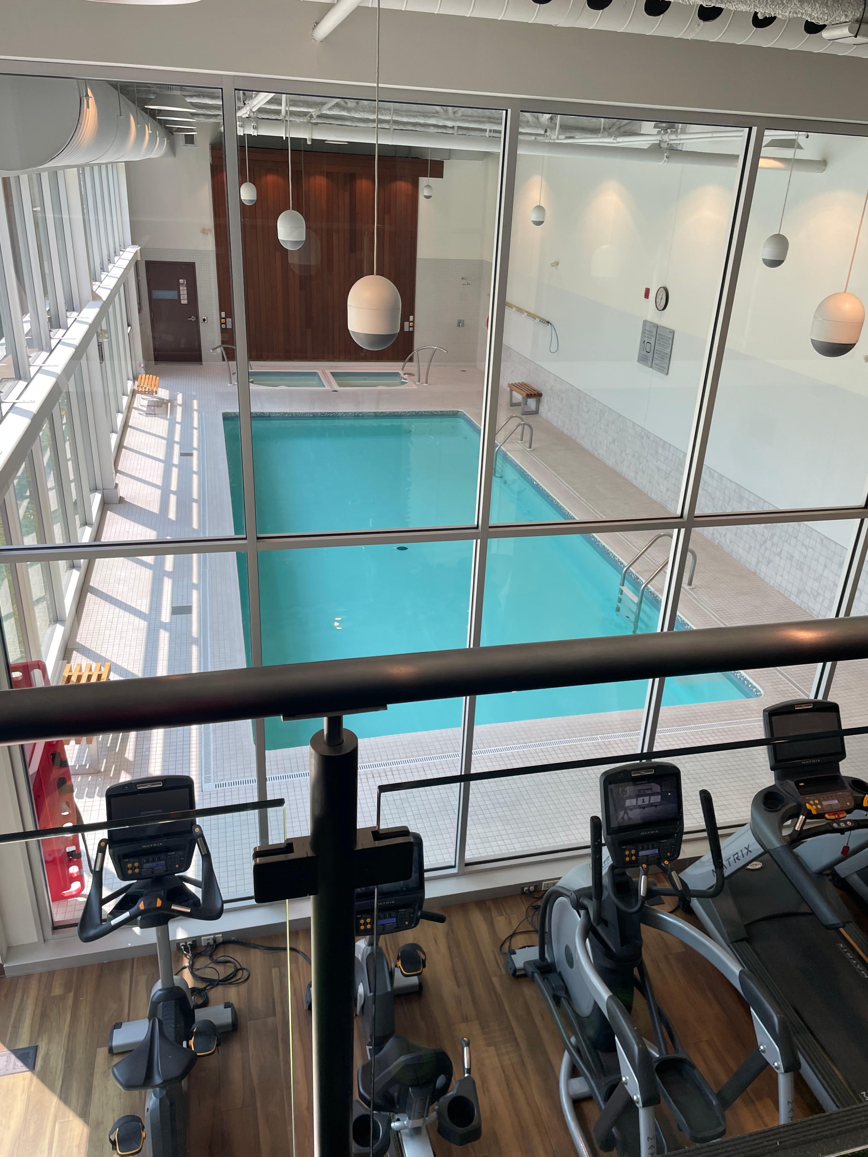Large indoor pool and hot tubs