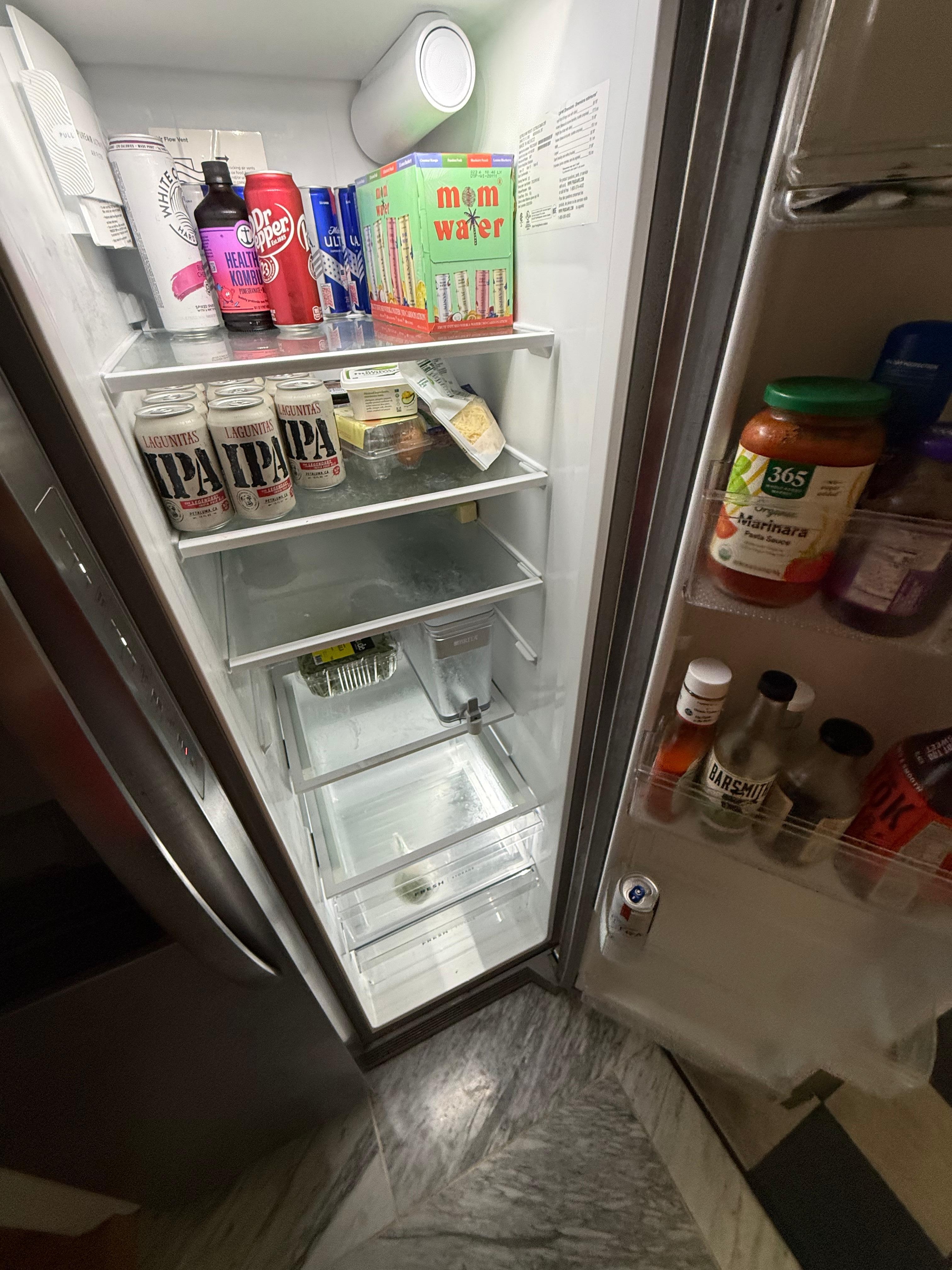 This was what the fridge looked like upon arrival. 