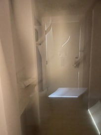 Door had several areas of light coming through