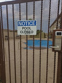 pool drained and closed In Mid Aug!!