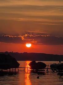 Sunset from the beach at the condo 8/7/2025