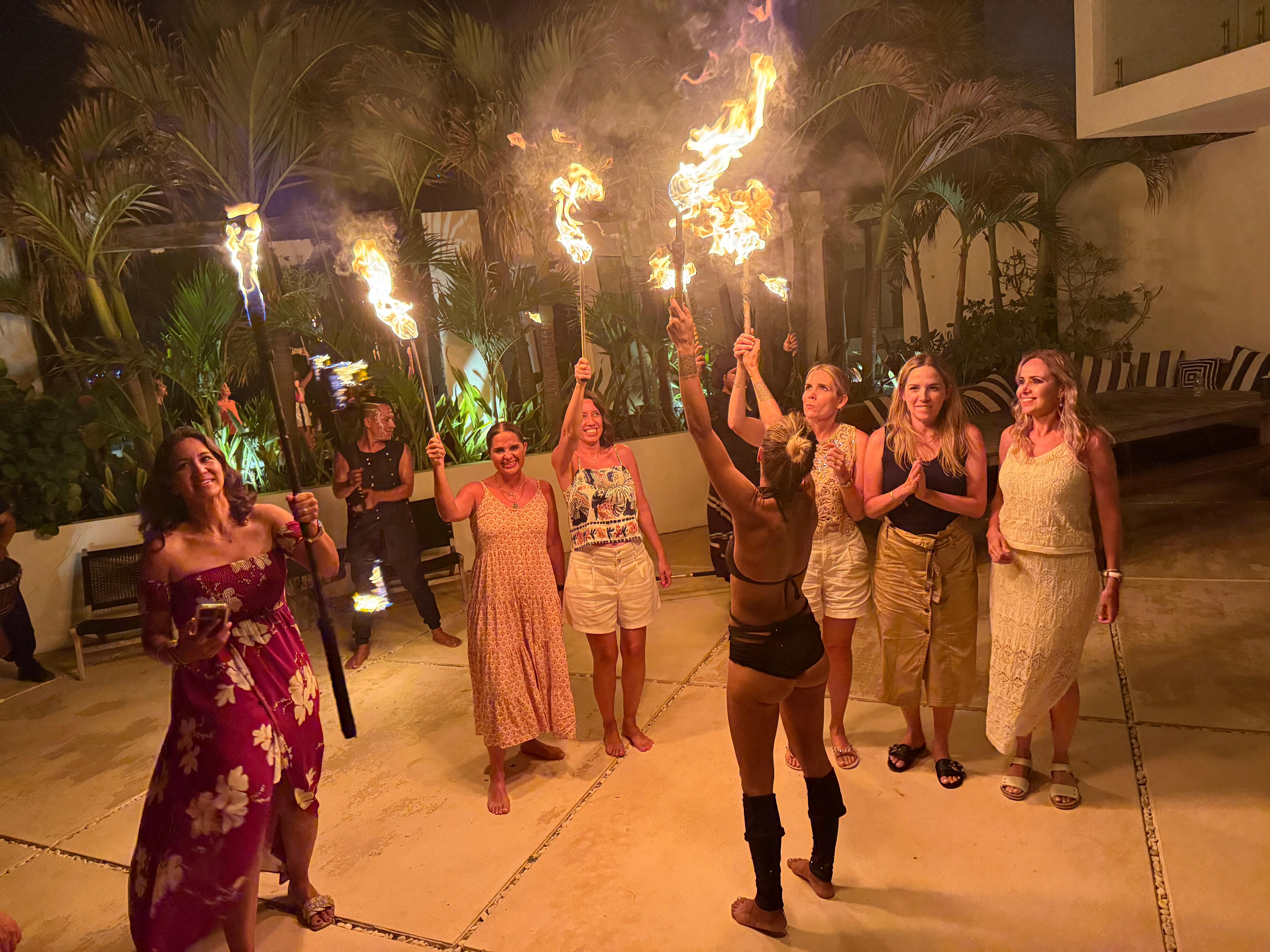 Fire dancers