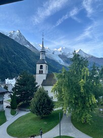 Mont Blanc with church