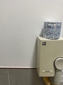 Fön des Hauses, daneben ebenfalls leichter Schimmelbefall