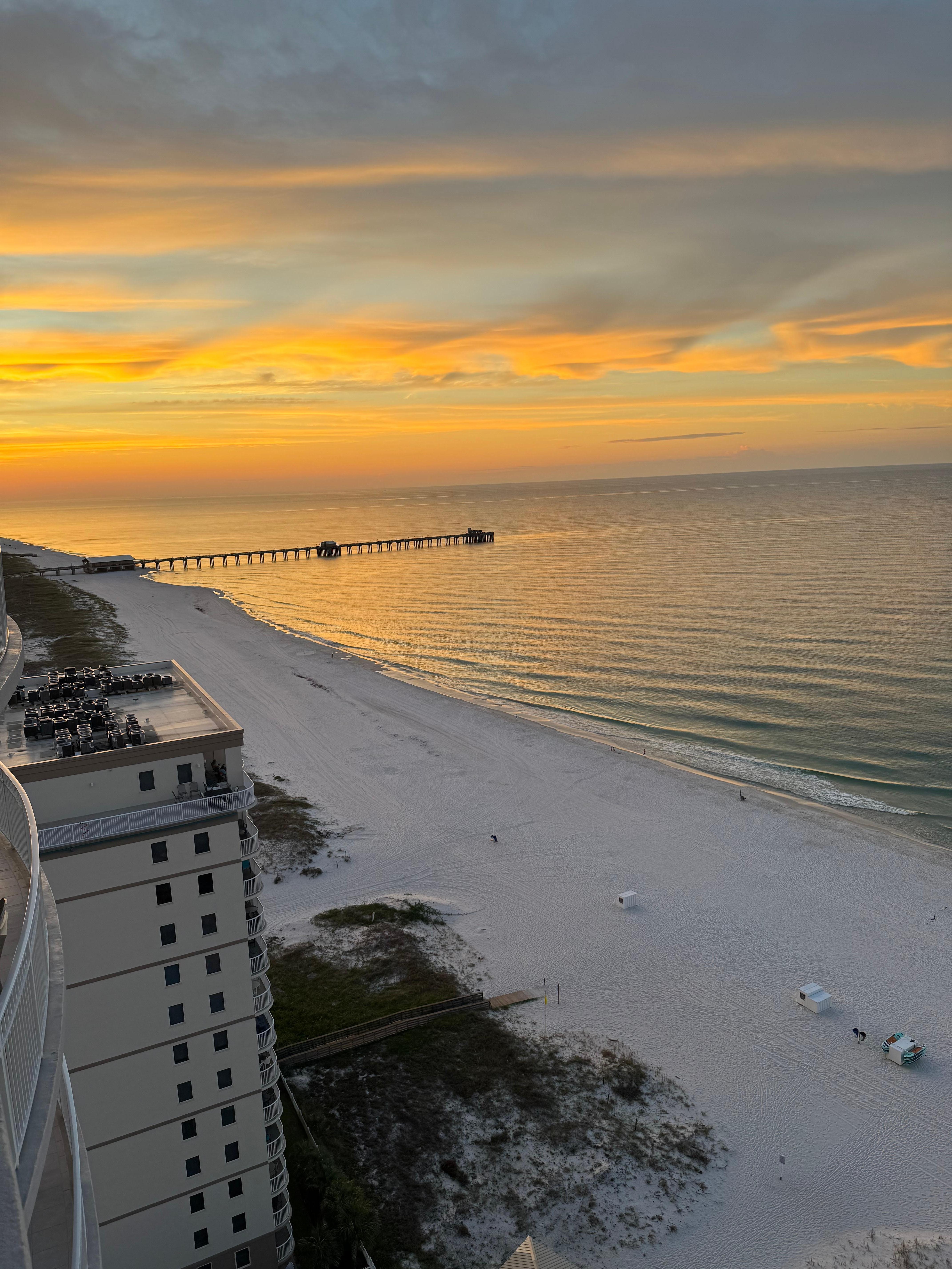 Sunrise the first day. 