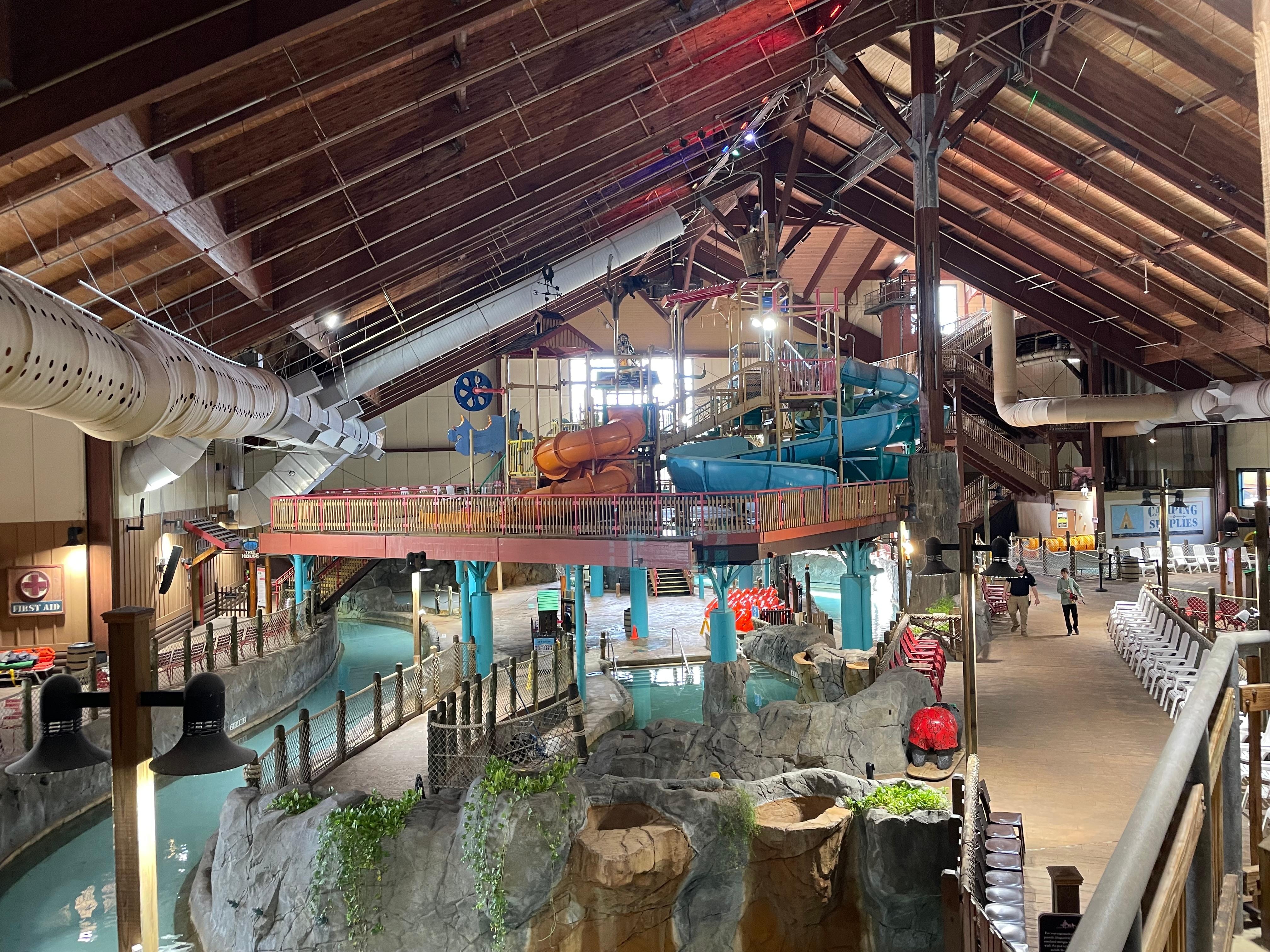 Indoor waterpark before opening