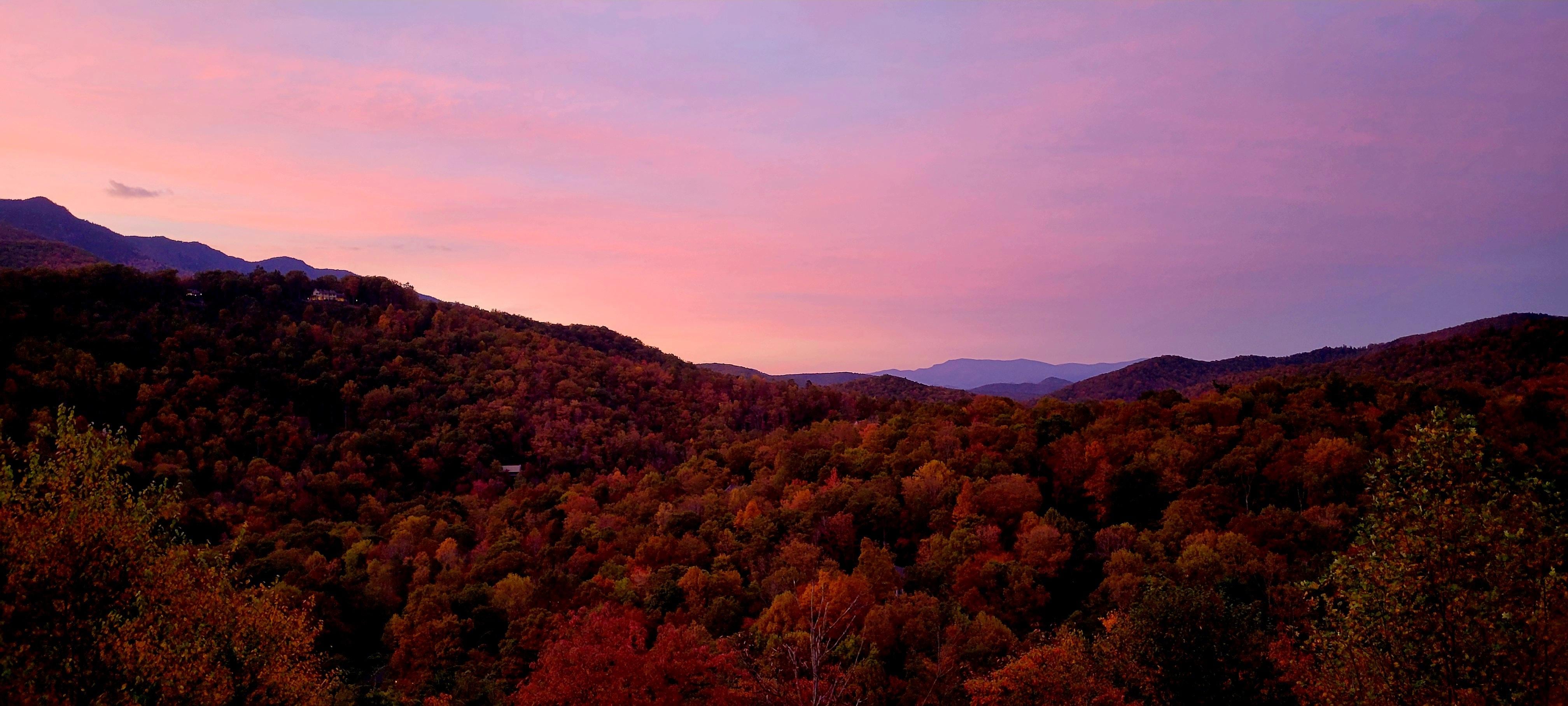 Sunset view from back deck