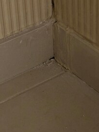 Holes under the sink in the “junior suite” with bugs crawling in and out