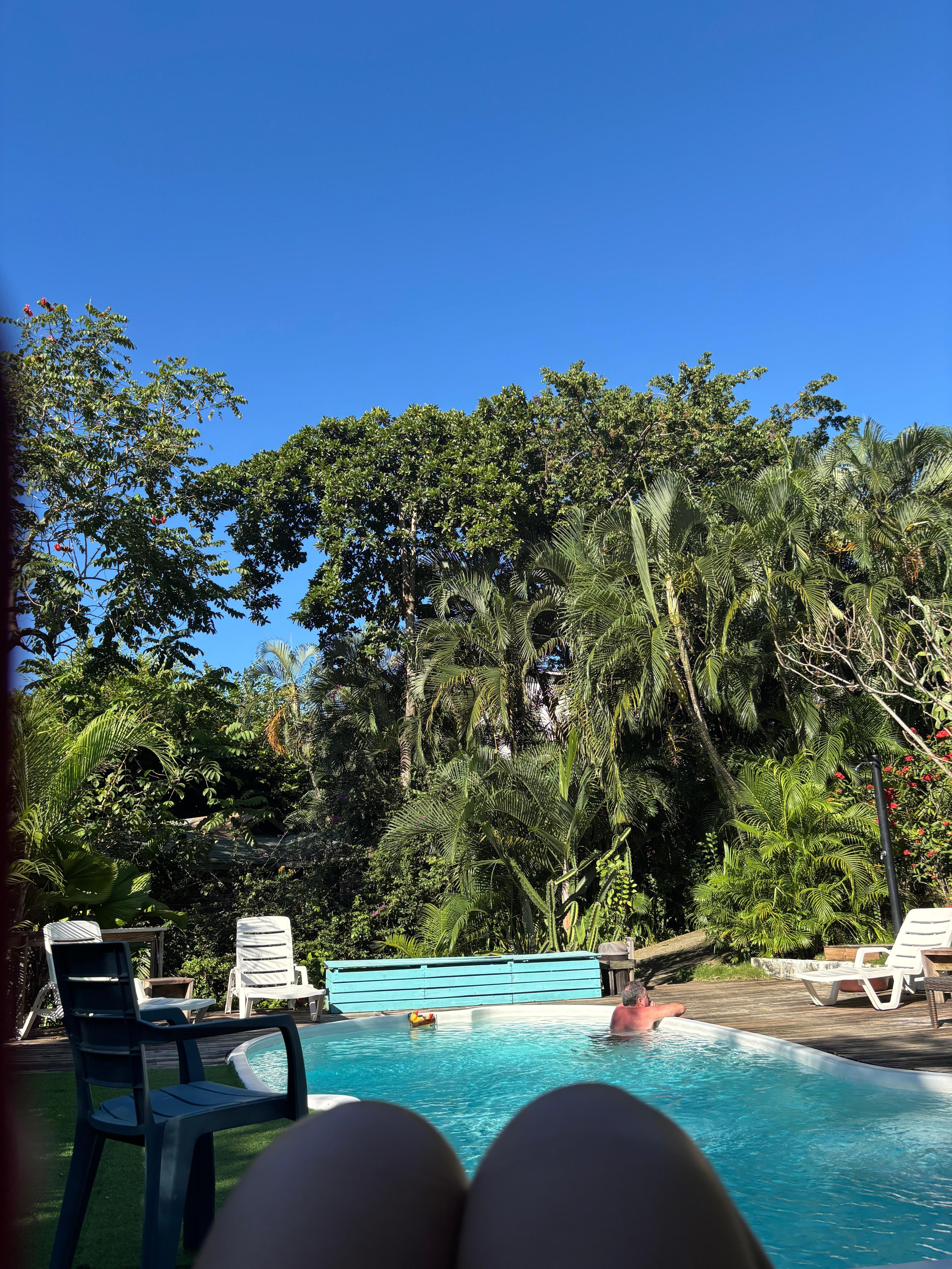 View of pool from our porch!