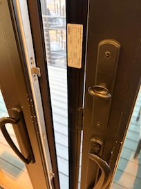 Broken lock on back door.