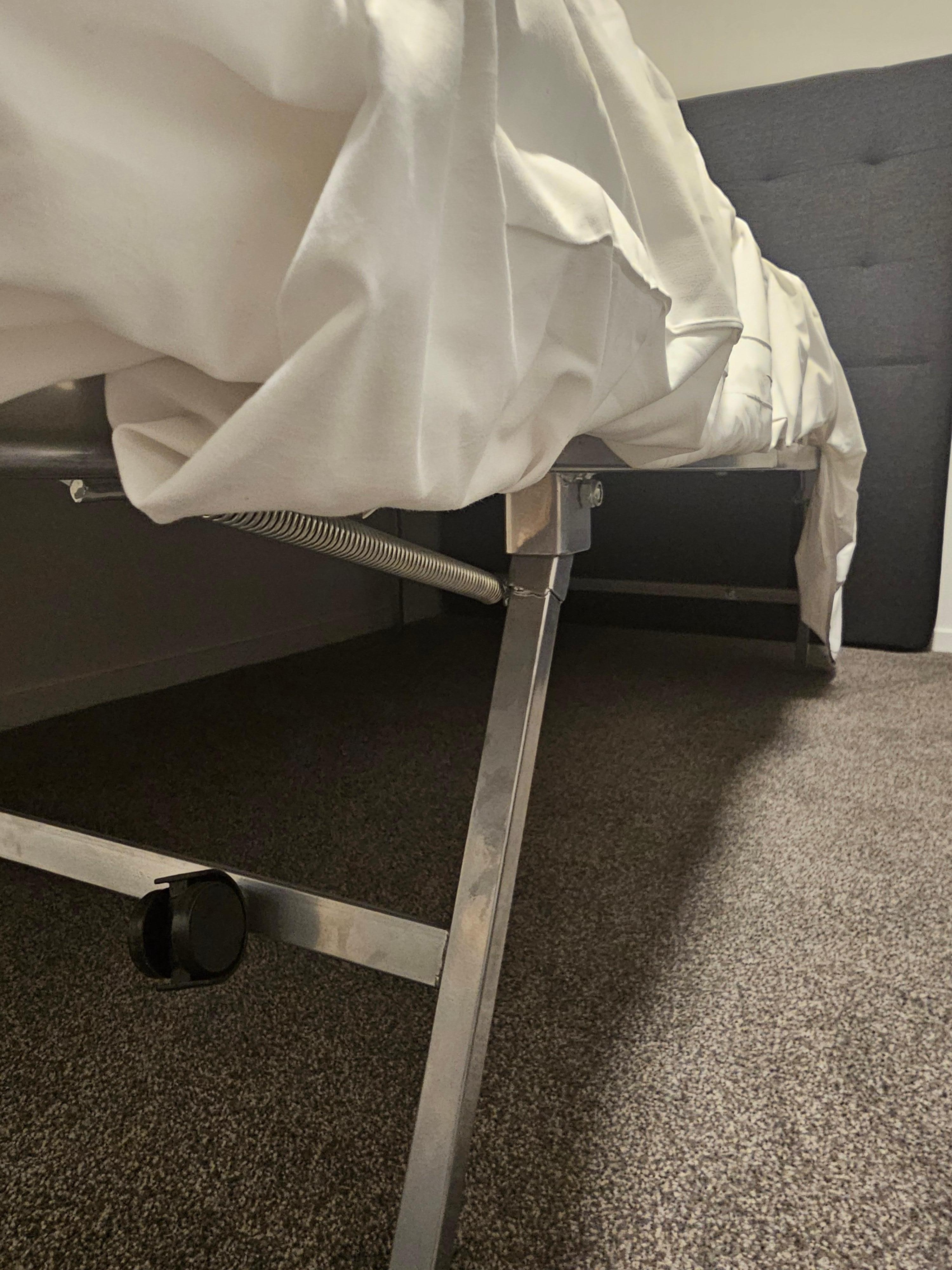 Metal fold out bed frame