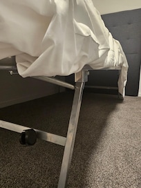 Metal fold out bed frame