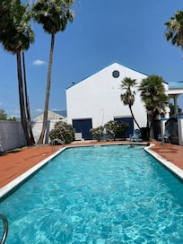 Pool was dirty.! I recommend putting a screen to cover the pool.! Leaves, flowers and trash kept coming inside the pool.