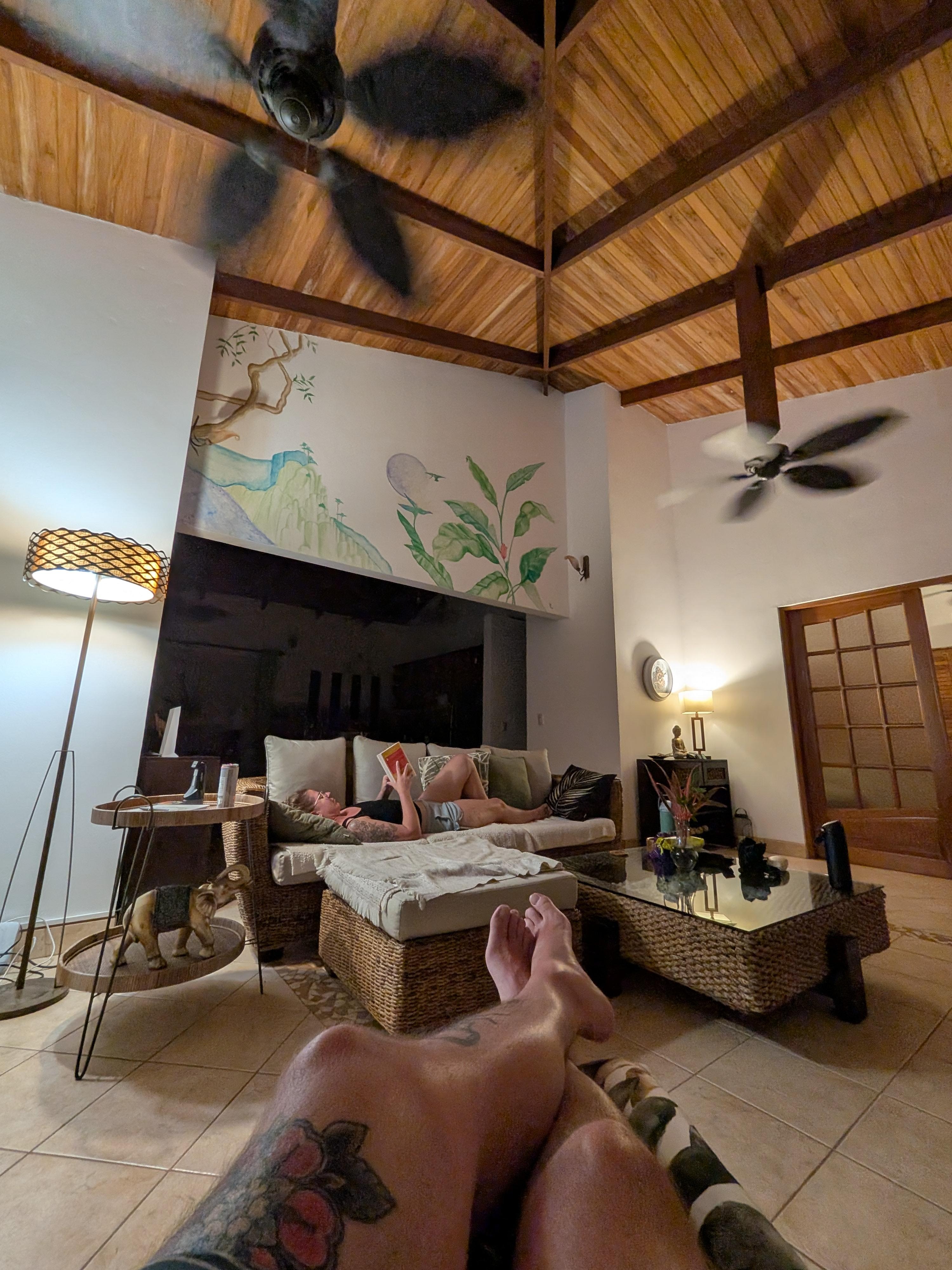 Our last night, just enjoying the peace and comfort. 