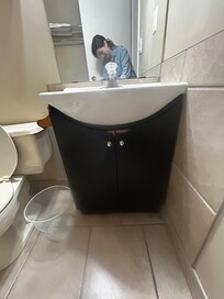 Peeling and old vanity