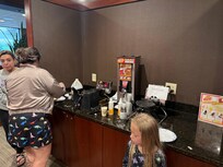 Area around waffle station