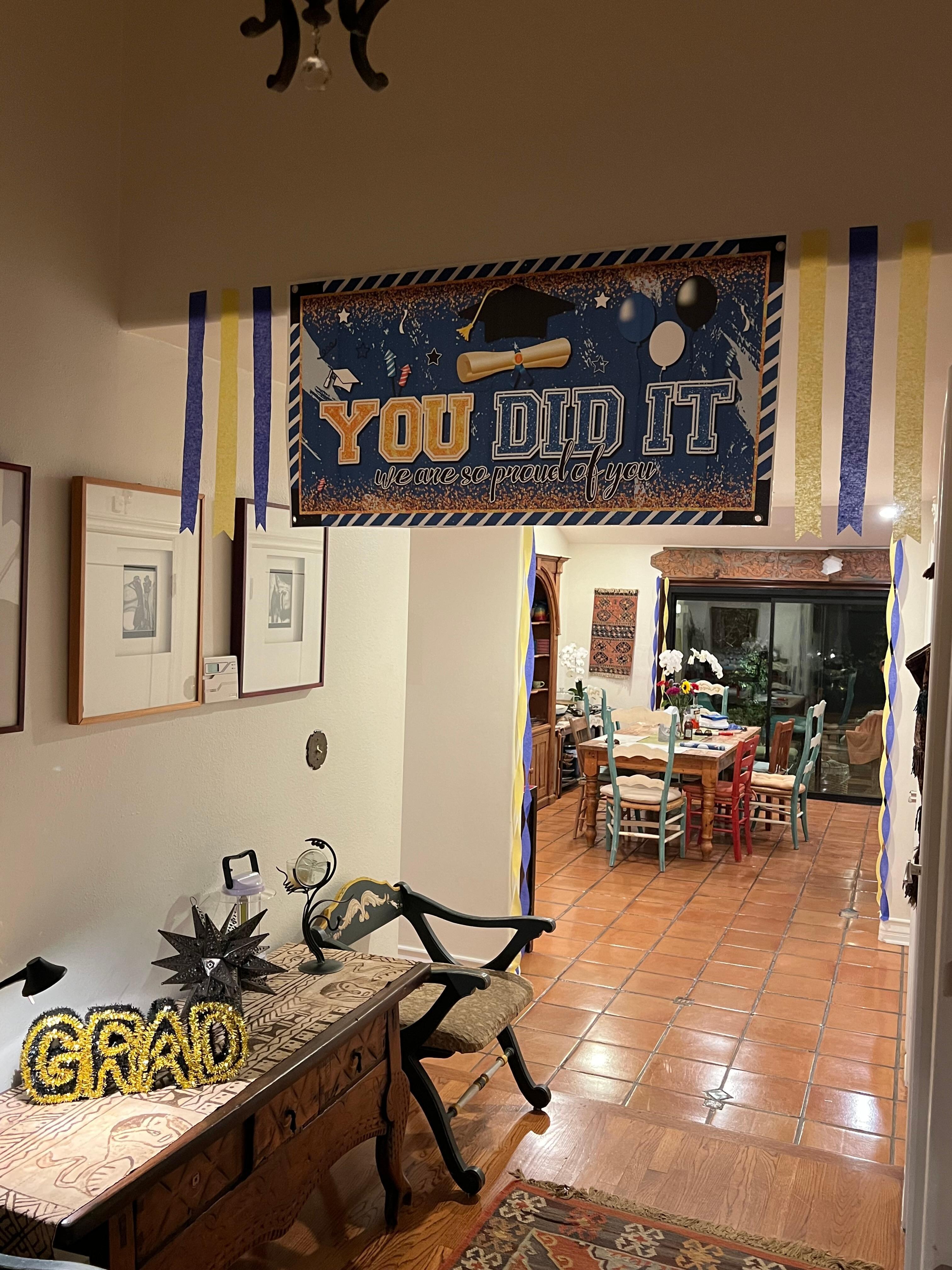 Foyer was perfect to decorate for our Graduate :)