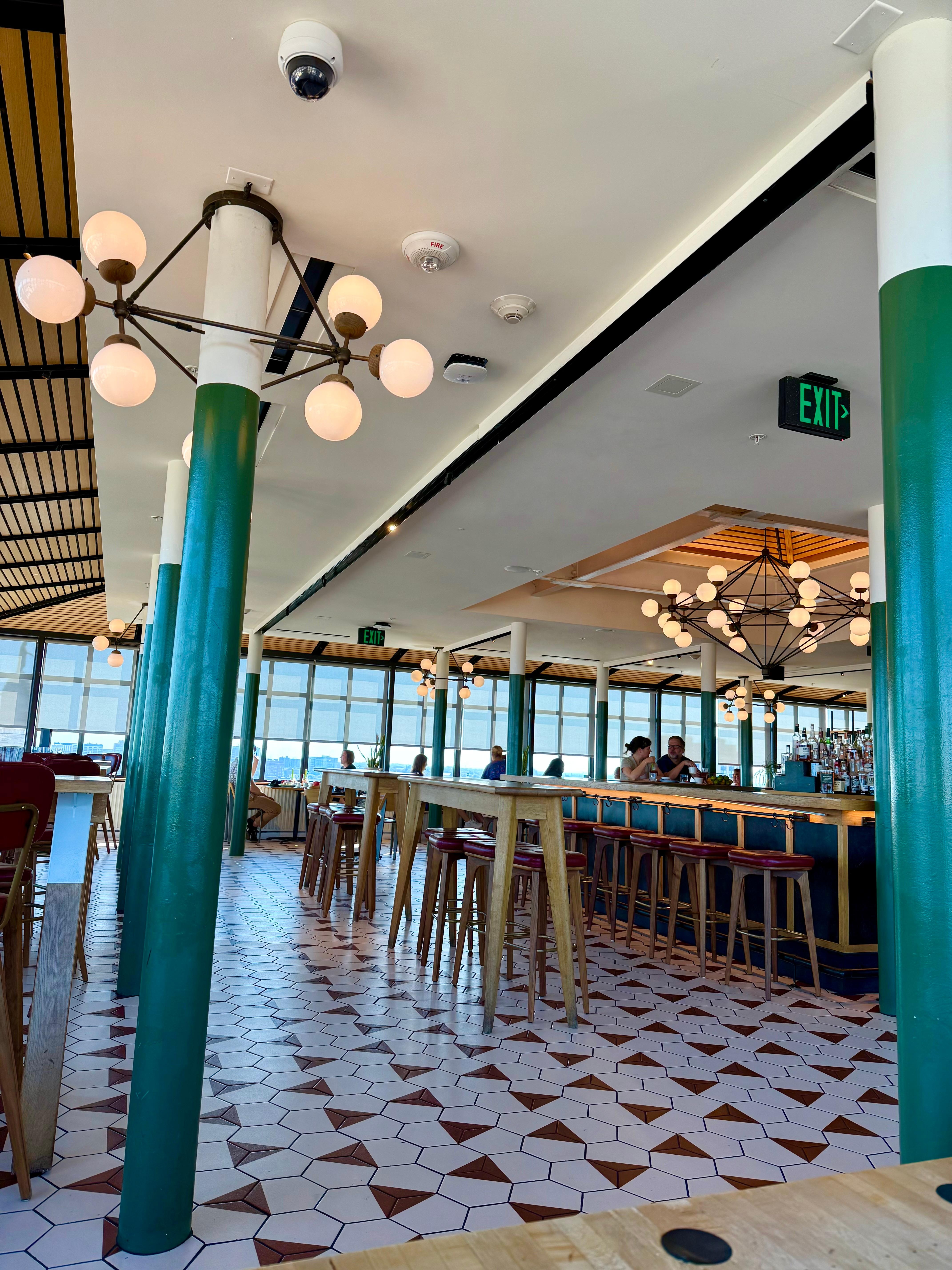 Topside restaurant on the roof. 