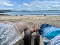 Footsies on the beach