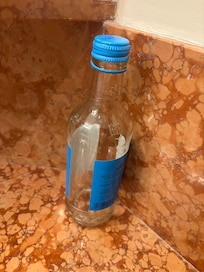 Trash left from previous guests that hadnât been cleaned.