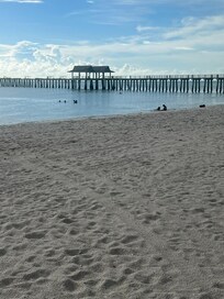 you walk one block and you are here on the beach
