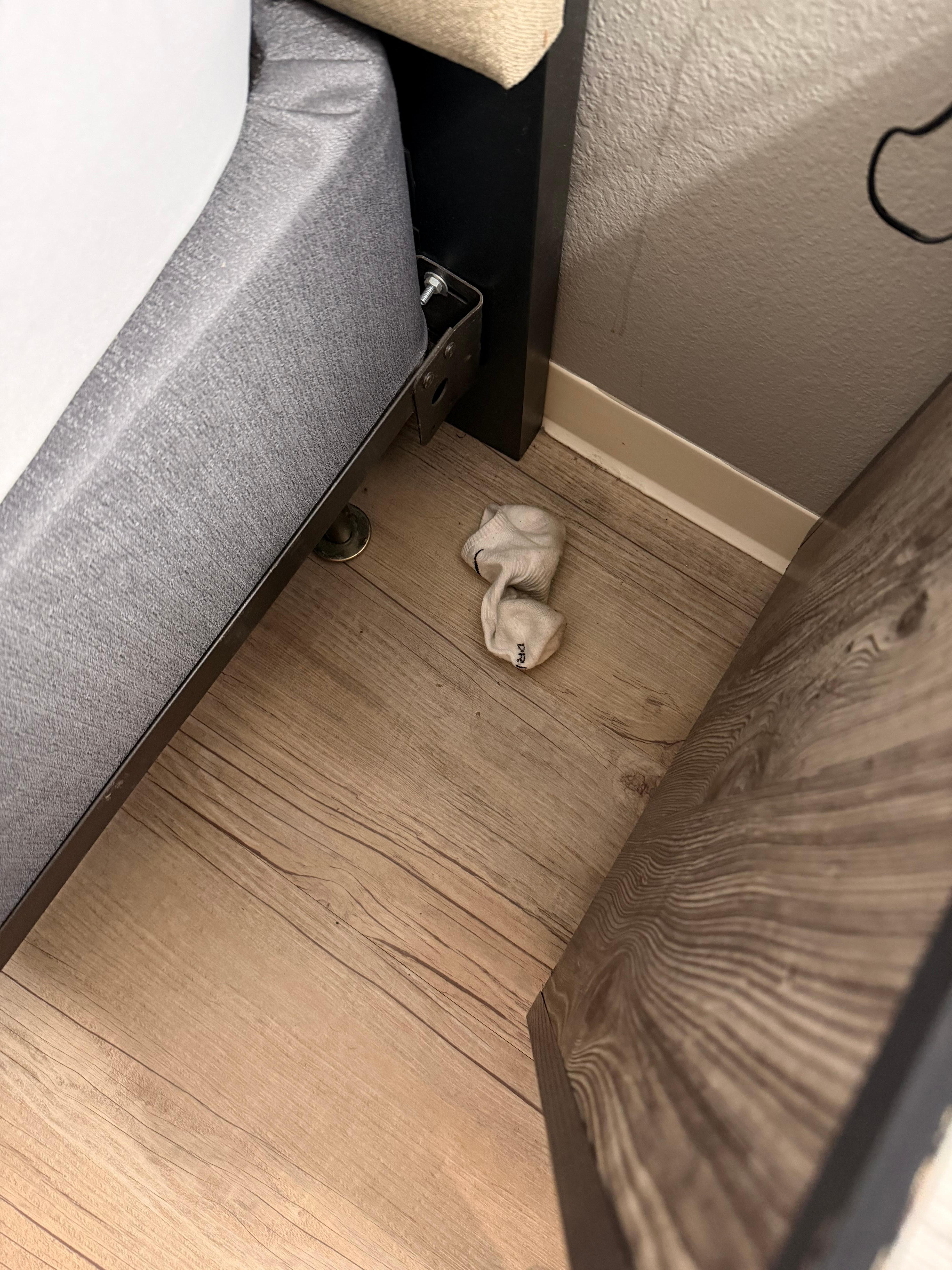 The dirty sock that was in our bed