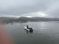 Early morning view from the deck.