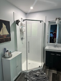 One of the bathrooms