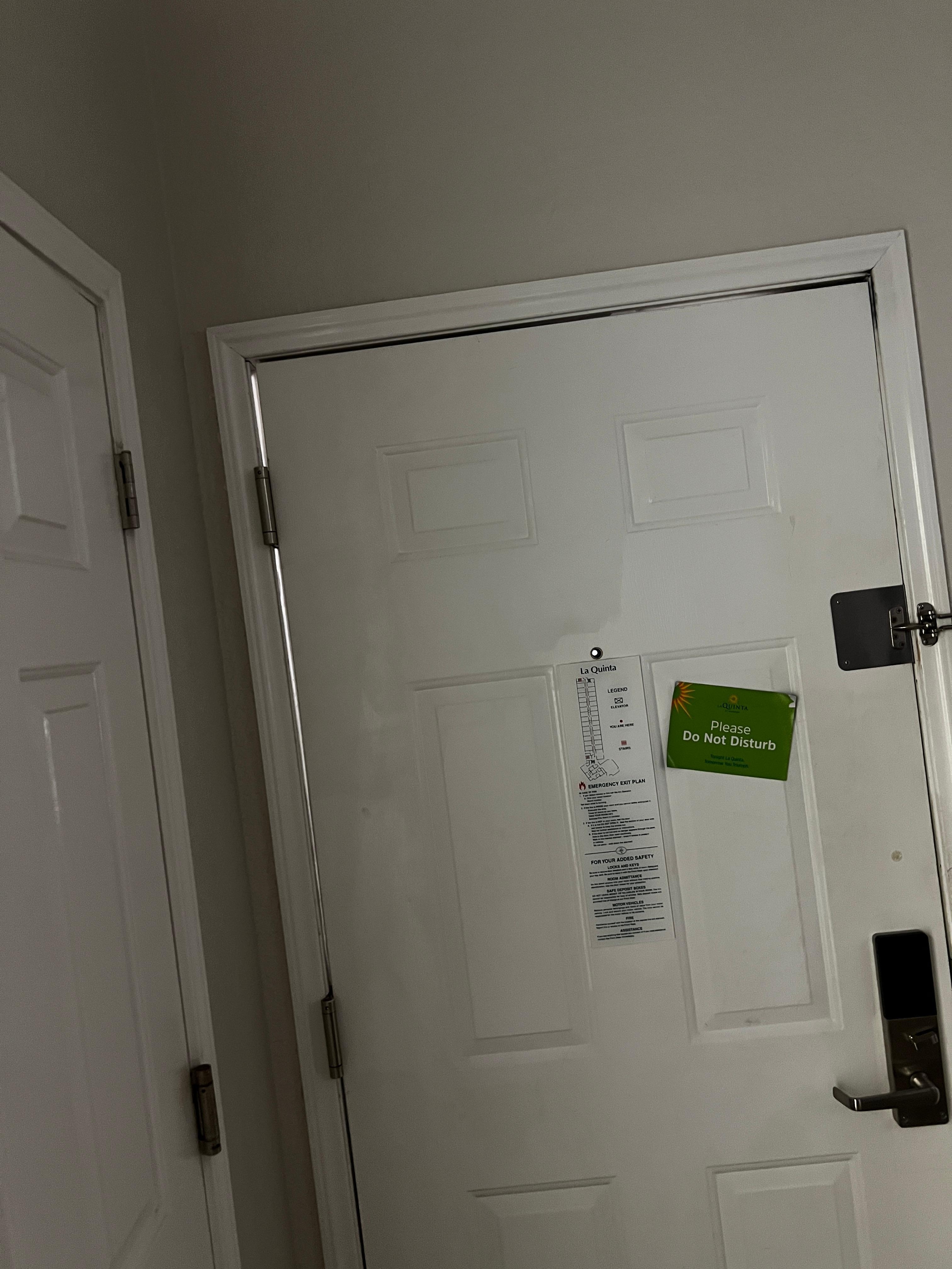 Room 124 door from the inside.