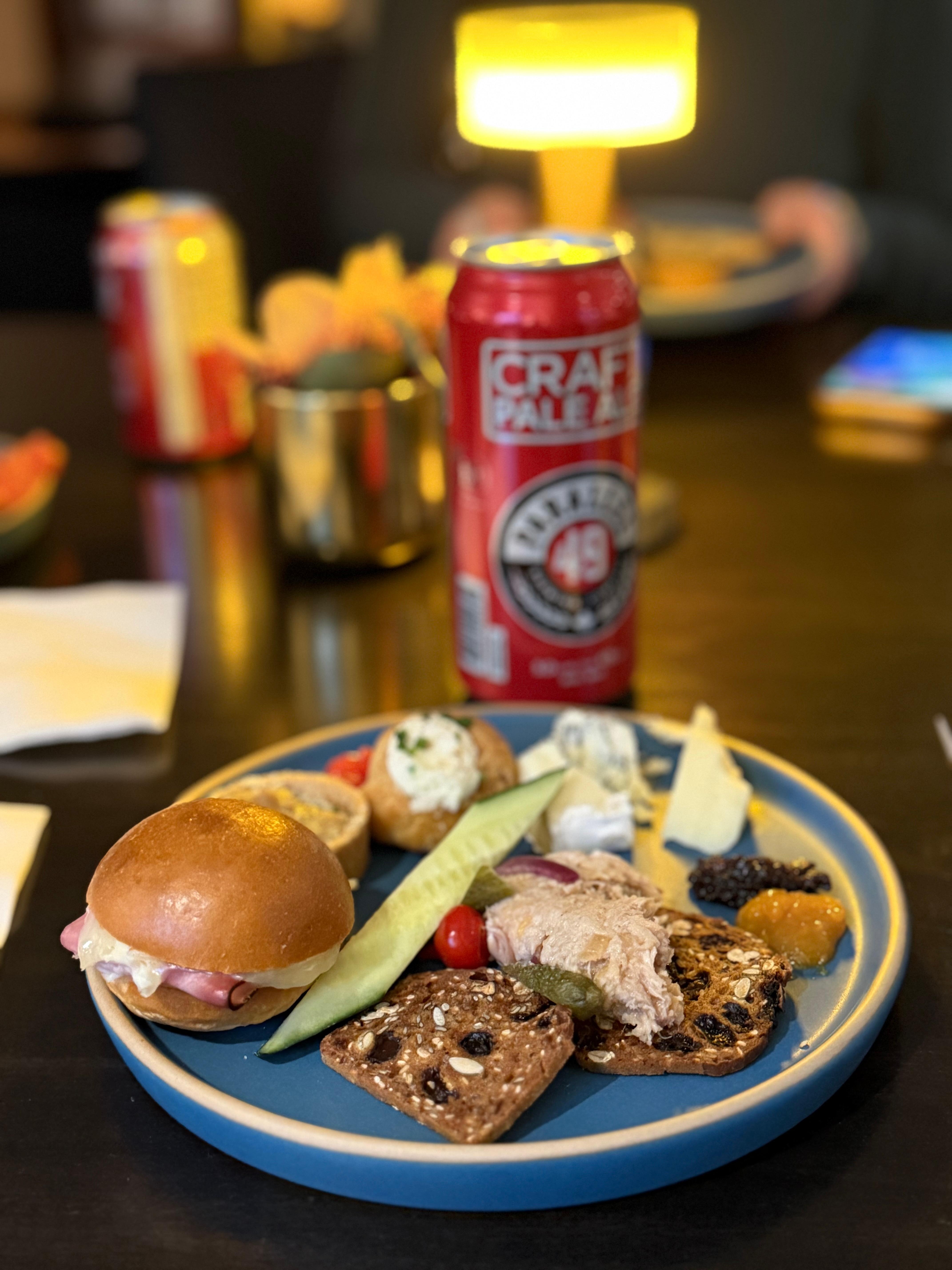 A plate from the dinner buffet from Fairmont Gold status