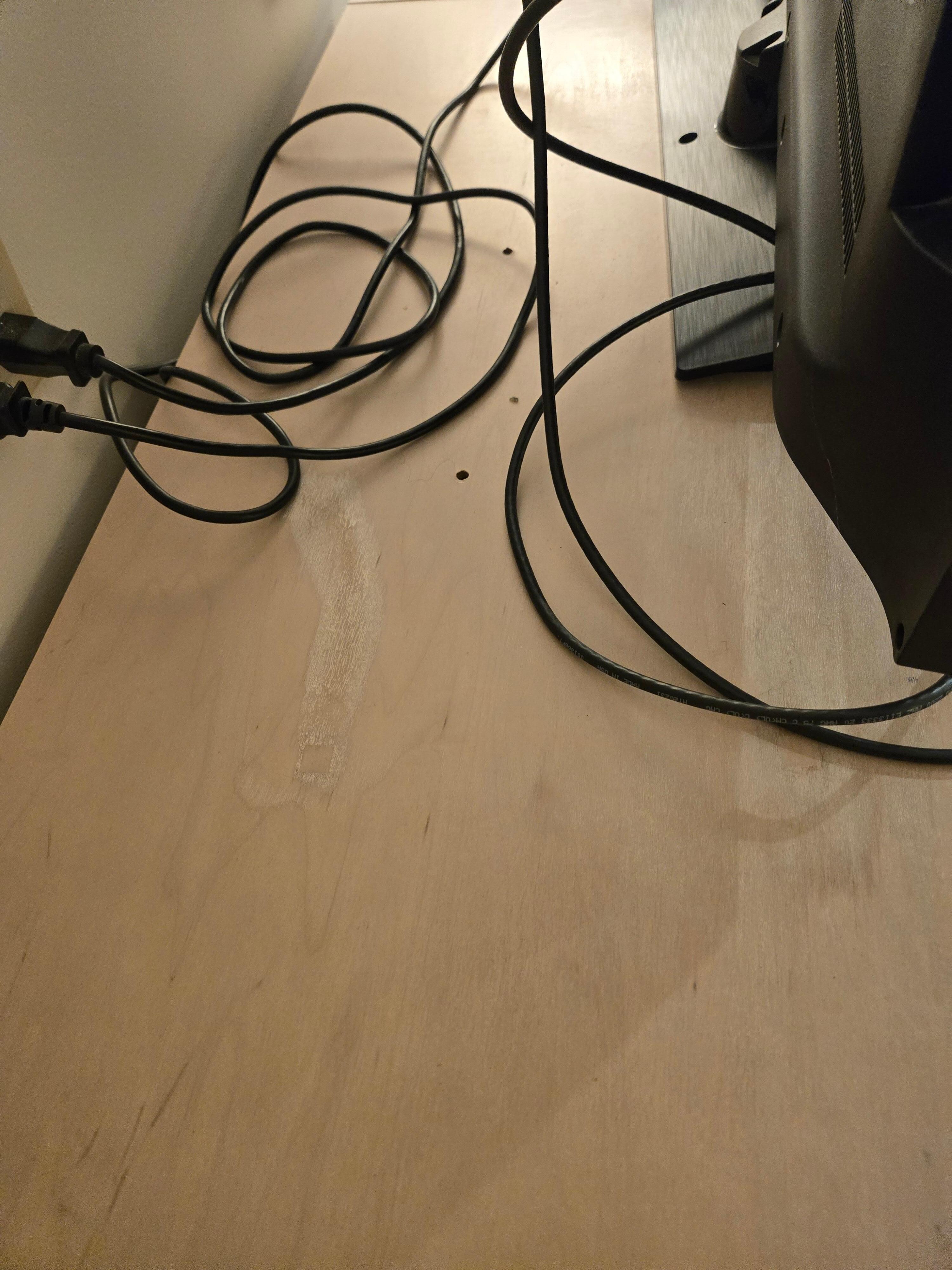 Outlets coming out of walls.