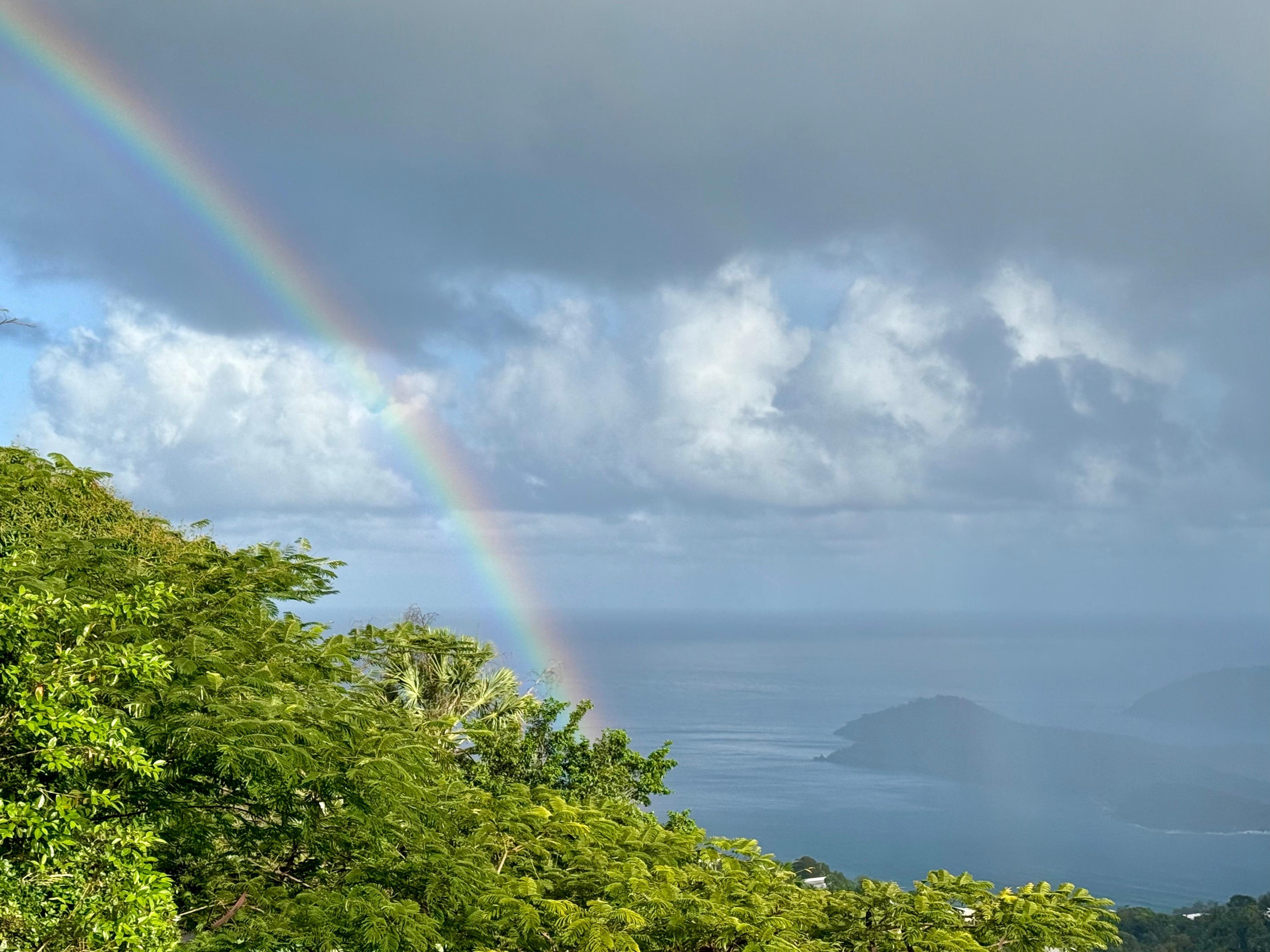From the patio overlooking Inner and Outer Brass Islands after a shower…