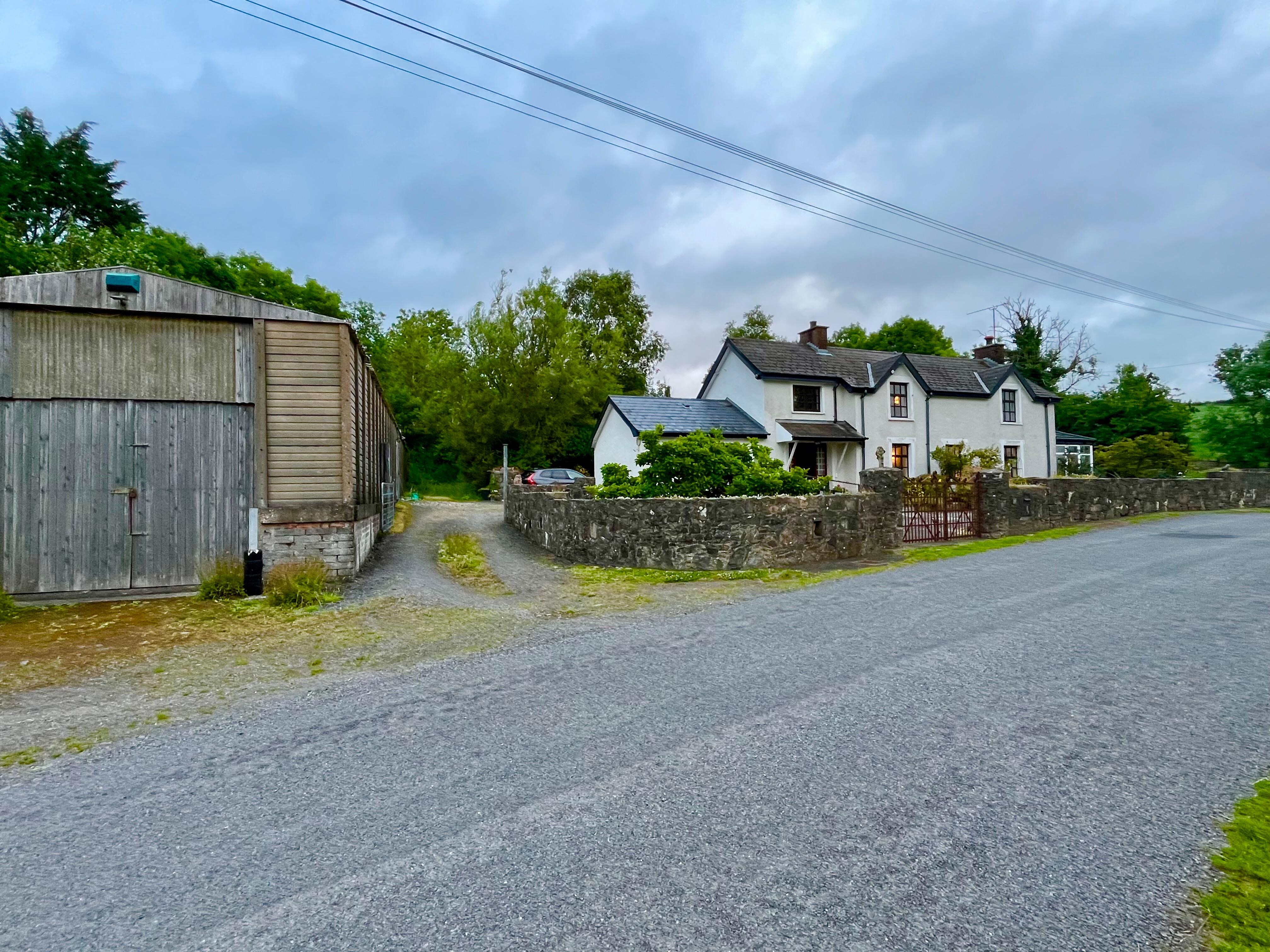 Front of cottage with ample parking