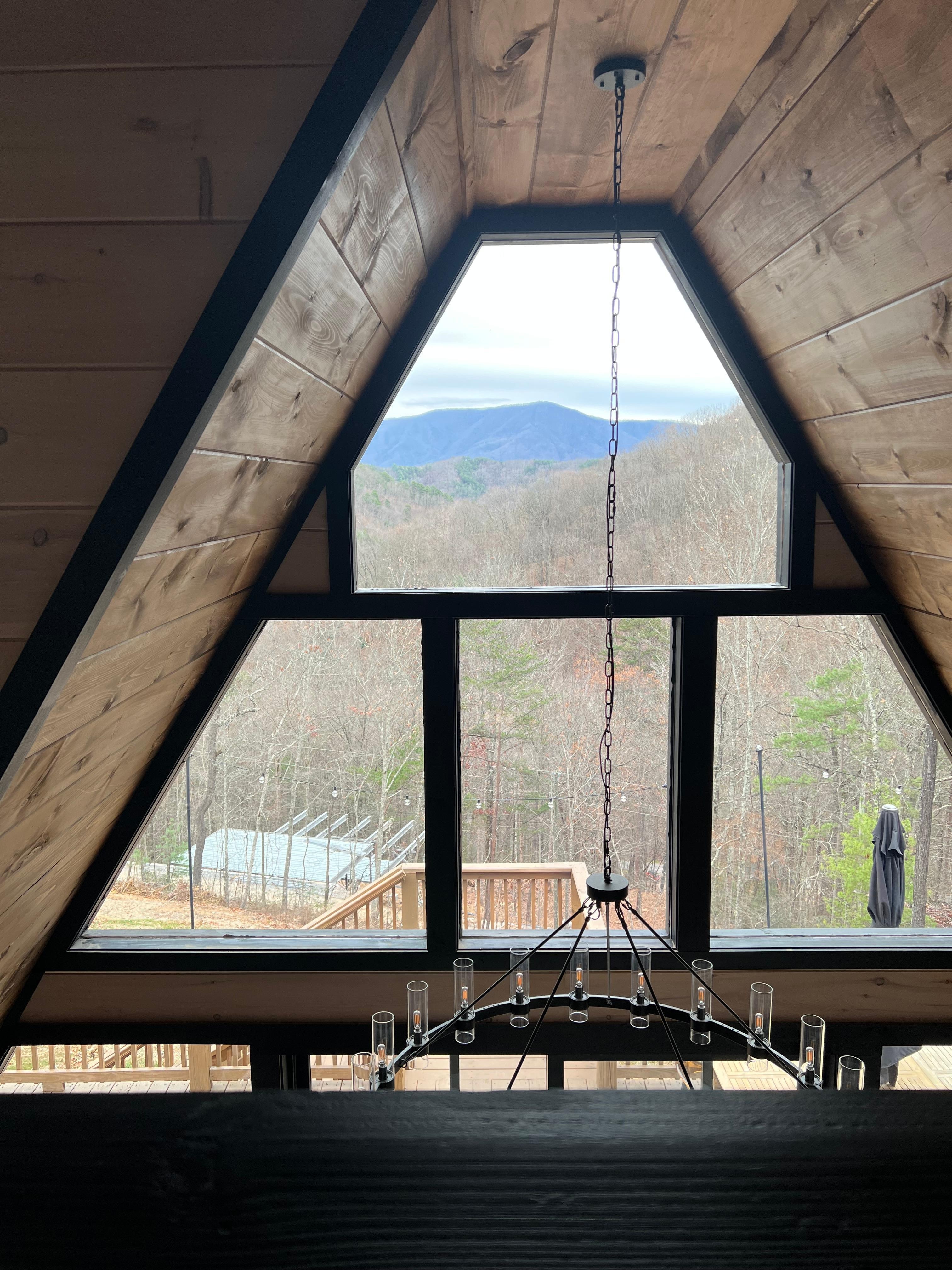 View from upstairs loft/sitting area. 