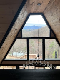 View from upstairs loft/sitting area.
