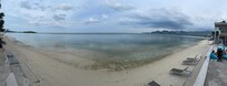 Beach behind a reef