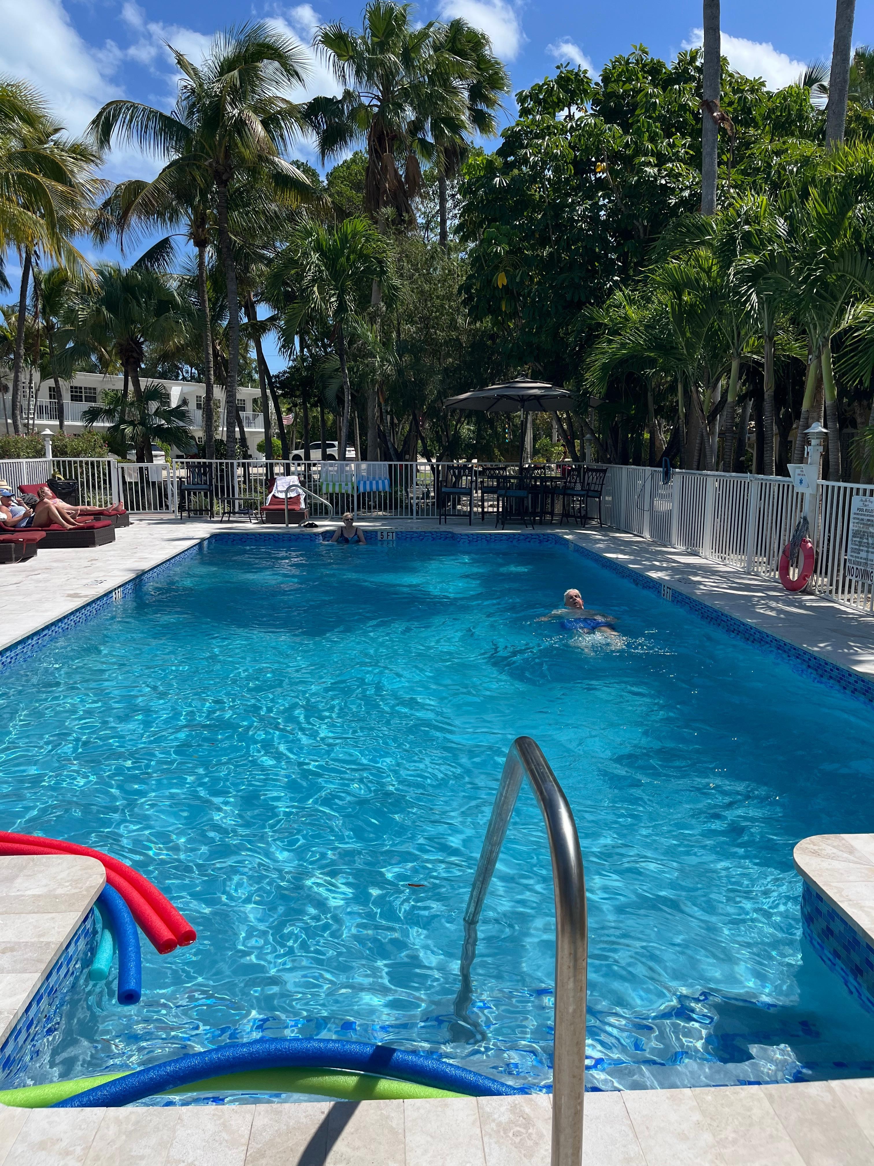 Heated pool I am told it is cooled in the hot summer months