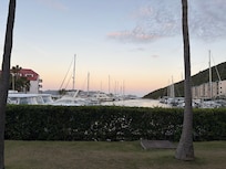 Marina views while enjoying tea.