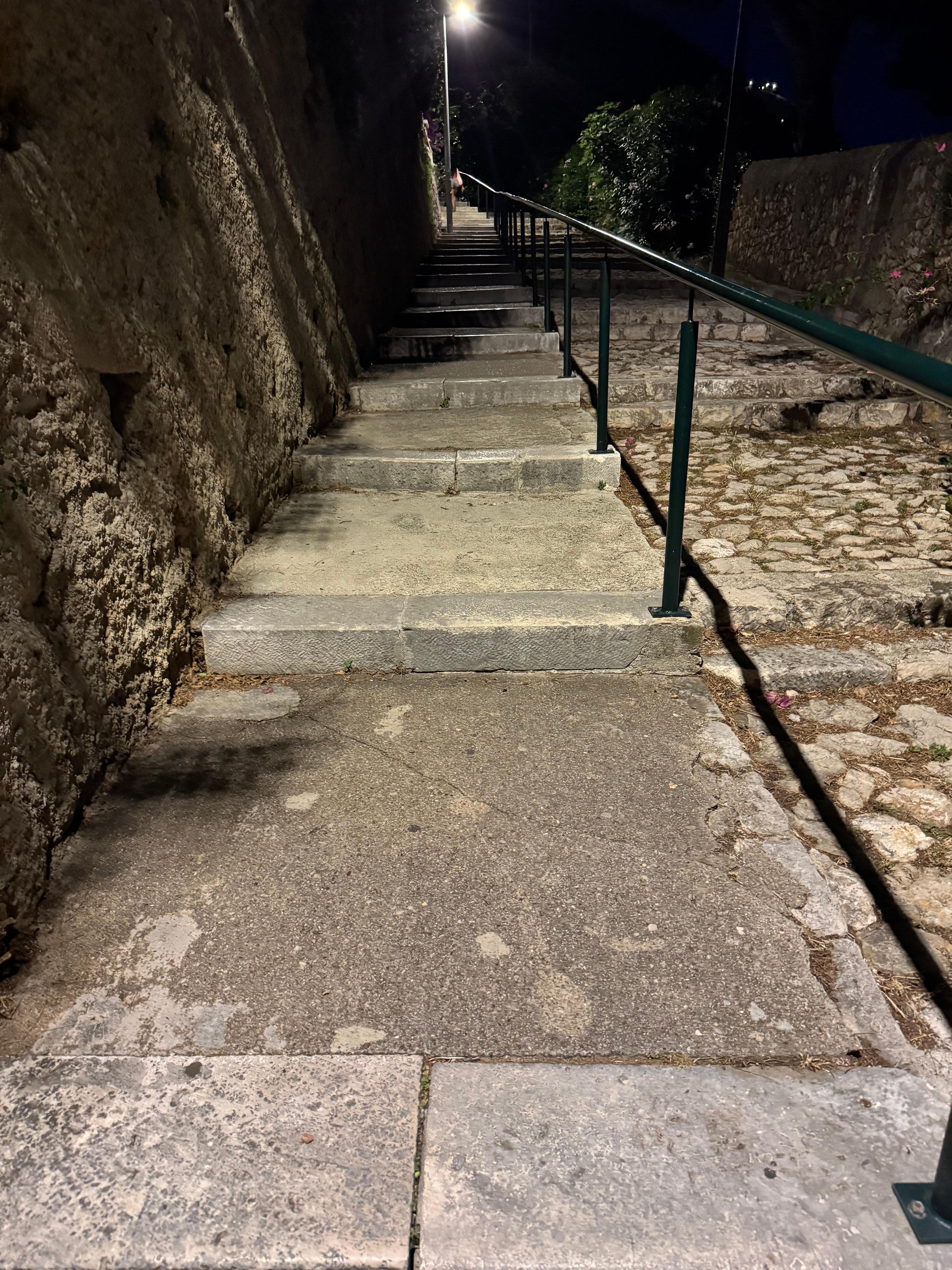 One of the many sets of stairs from the apartment to Old Town