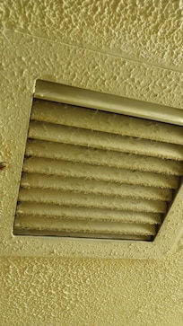 Dusty dirty fan in the bathroom